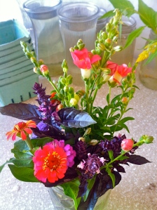 try putting purple basil in a bouquet! smell + color = win win